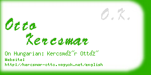 otto kercsmar business card